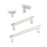 Knurled Polished Nickel Cabinet Knobs and Drawer Pulls