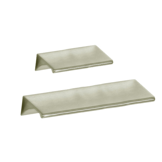 Satin Nickel "Graham" Tab Drawer Pull - Forge Hardware Studio