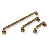 Mission Drawer Pull "Capri" in Antique Brass