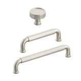 Satin Nickel "ES Knurled" Round Knobs and Drawer Pulls