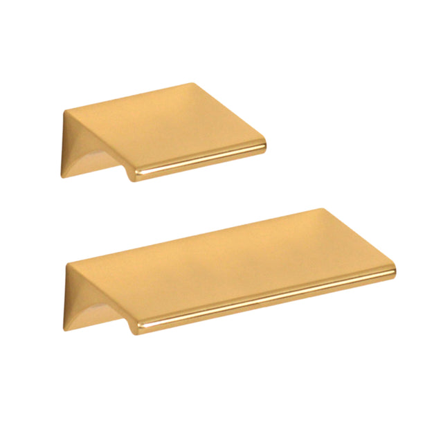 Polished Brass "Graham" Tab Drawer Pull - Forge Hardware Studio