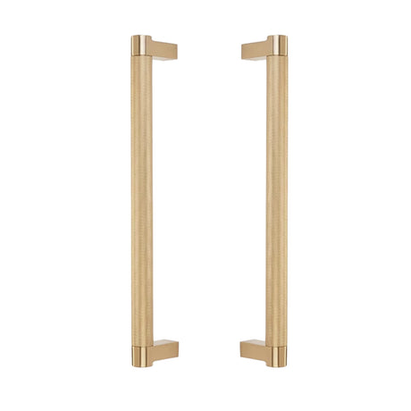 Champagne Bronze Knurled Glass Shower Door Handles - Forge Hardware Studio