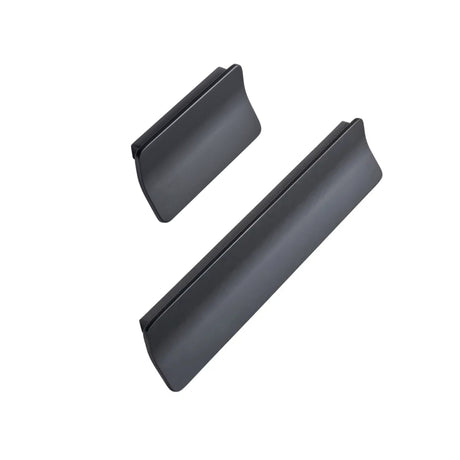 Matte Black "Leaf" Tab Drawer Pulls - Forge Hardware Studio