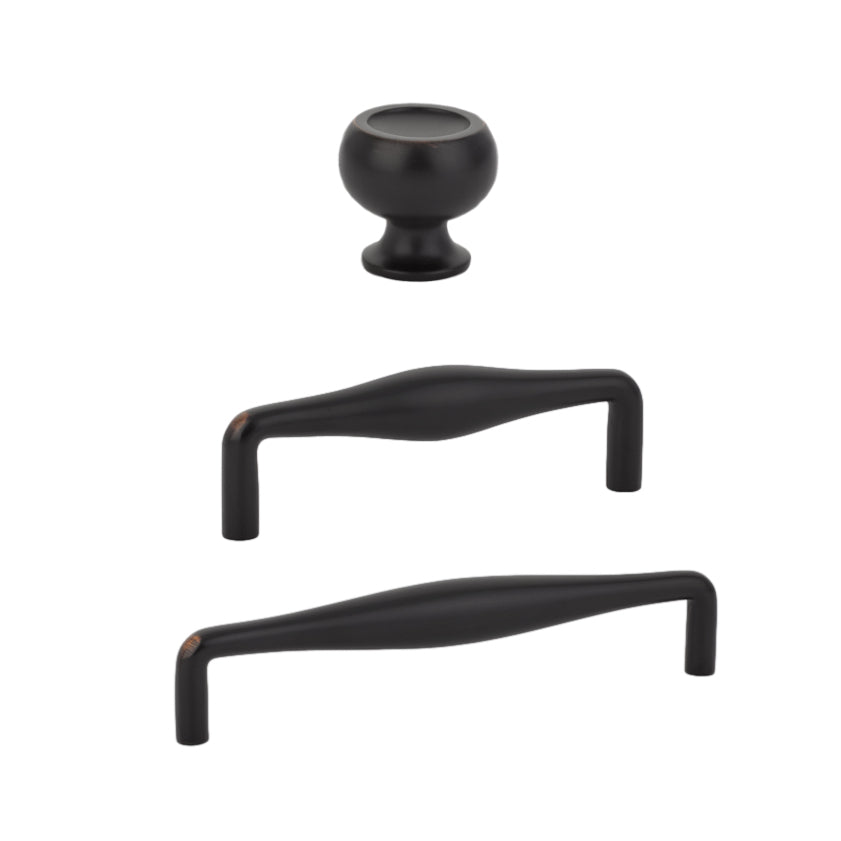 Oil Rubbed Bronze "Avenue" Cabinet Knobs and Drawer Pulls - Forge Hardware Studio