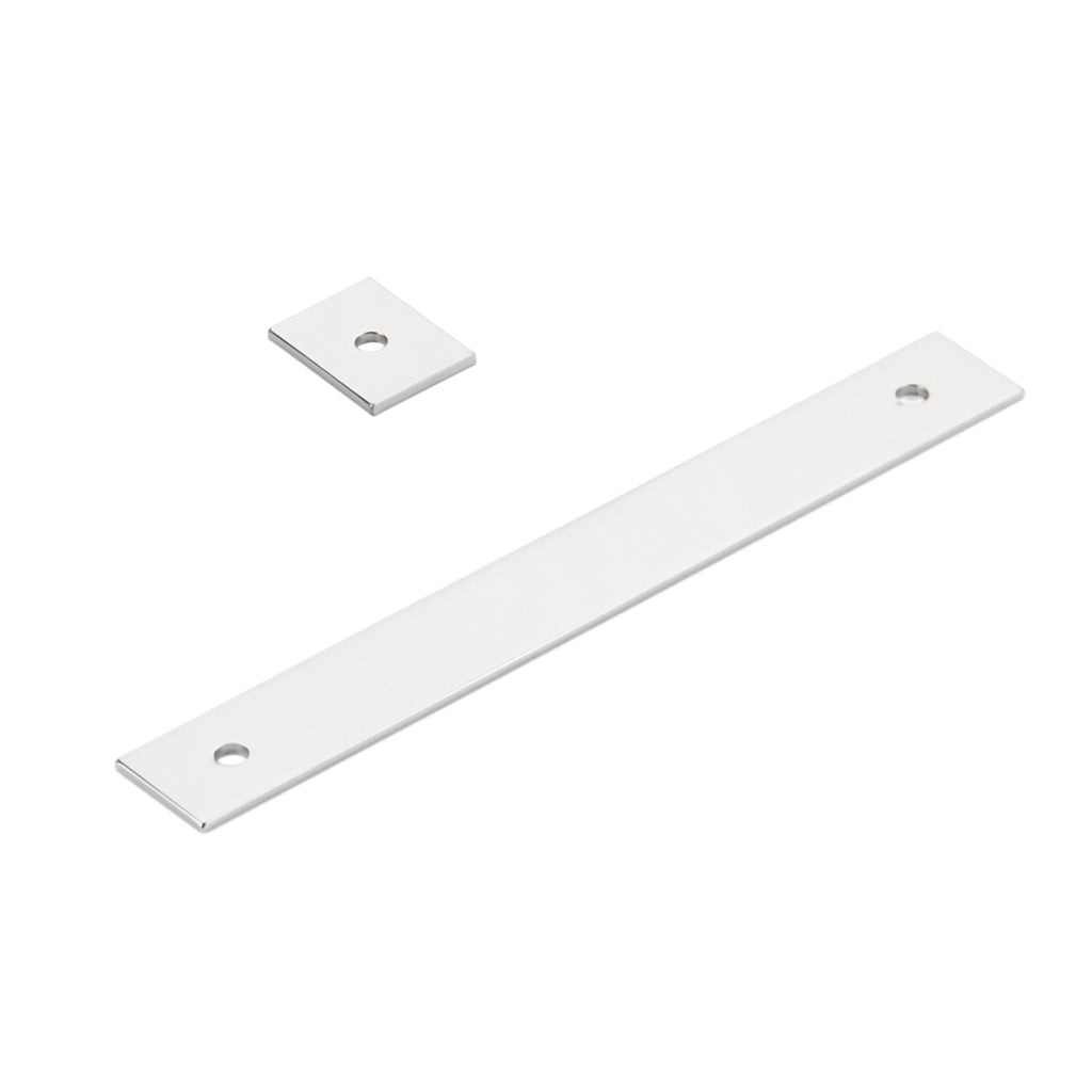 Polished Chrome "Maison" Drawer Pull Backplates - Forge Hardware Studio