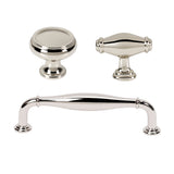 Transitional Polished Nickel "Perry" Cabinet Knobs and Drawer Pulls