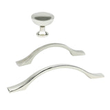 Polished Nickel "Tina" Cabinet Knob and Drawer Pulls