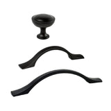 Matte Black "Tina" Cabinet Knob and Drawer Pulls