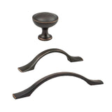 Dark Brushed Bronze "Tina" Cabinet Knob and Drawer Pulls - Forge Hardware Studio