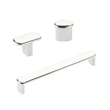 Polished Nickel "Lake" Drawer Pulls and Cabinet Knobs