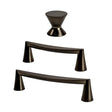 Burnished Bronze "Core" Drawer Pulls and Knob - Forge Hardware Studio