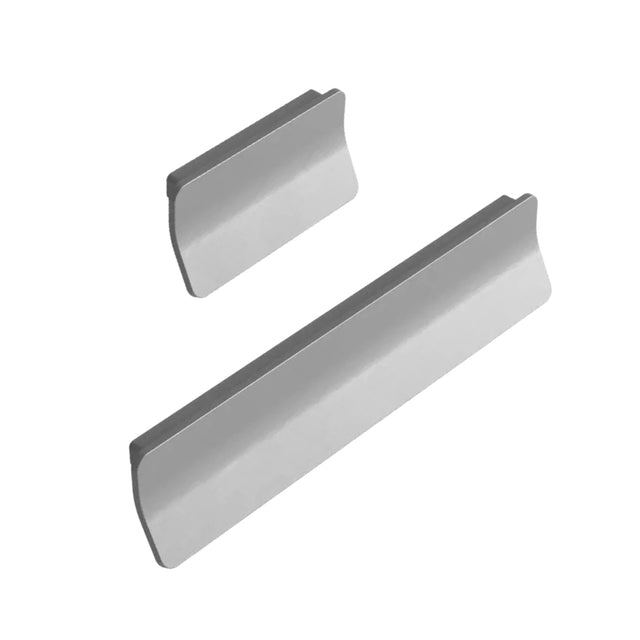 Satin Steel "Leaf" Tab Drawer Pulls - Forge Hardware Studio