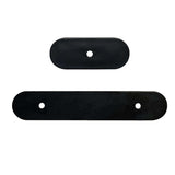 Matte Black Rounded Drawer Pull Backplates