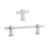 Polished Nickel "Elodie" T-Knob and Drawer Pull