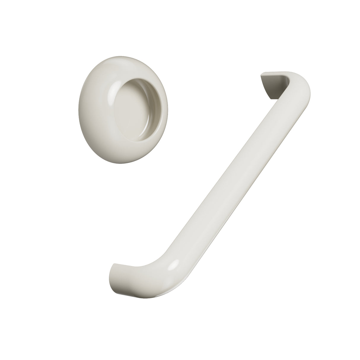 Ivory White "Vibe" Cup Knob and Drawer Pull