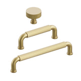 French Brass "ES Fluted" Round Knobs and Pulls