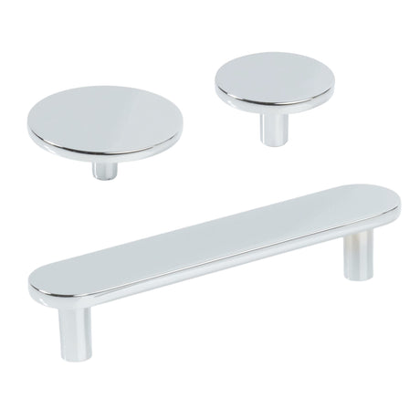 Polished Chrome "Arlow" Drawer Pulls and Cabinet Knobs - Forge Hardware Studio
