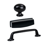 Matte Black "Bellamy" Cabinet Knob and Drawer Pulls