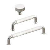 Polished Nickel "ES Fluted" Round Knobs and Drawer Pulls
