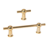 Unlacquered Btass "Elodie" T-Knob and Drawer Pull