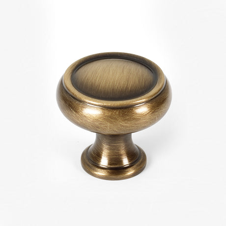 Transitional Old Brass "Perry" Cabinet Knobs and Drawer Pulls