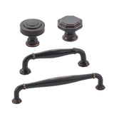 Oil Rubbed Bronze "Elite Geometric" Cabinet Knobs and Drawer Pulls