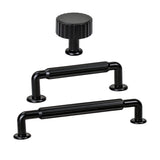Matte Black "Canopy" Cabinet Knob and Drawer Pulls