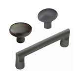 Rustic Bronze "Aspen" Cabinet Knobs and Sloped Drawer Pull