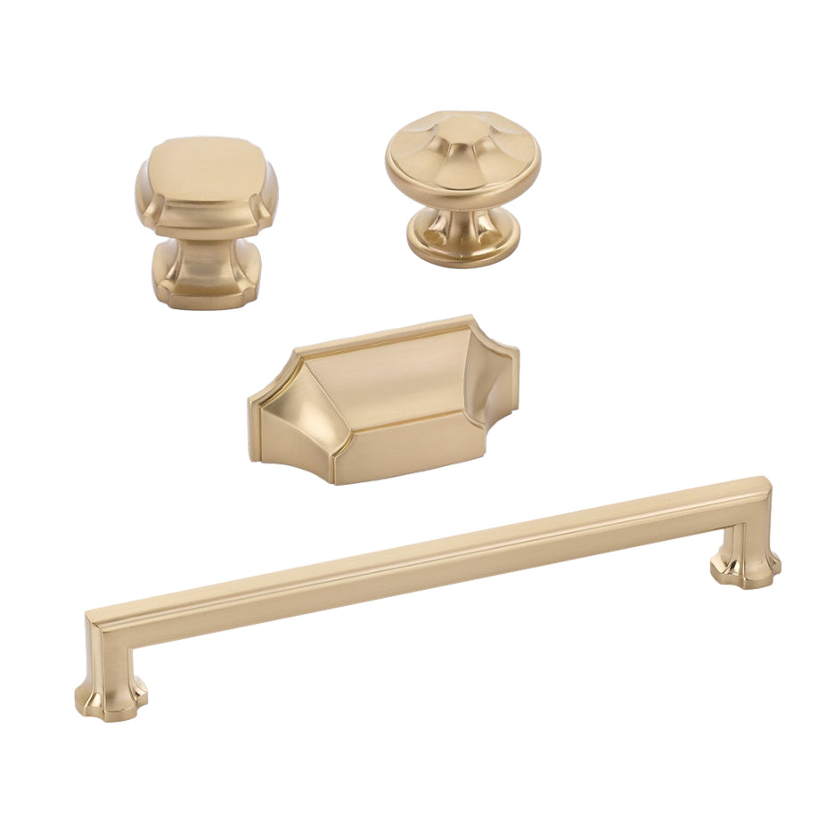 Champagne Bronze "Regal" Cabinet Knobs and Drawer Pull - Forge Hardware Studio