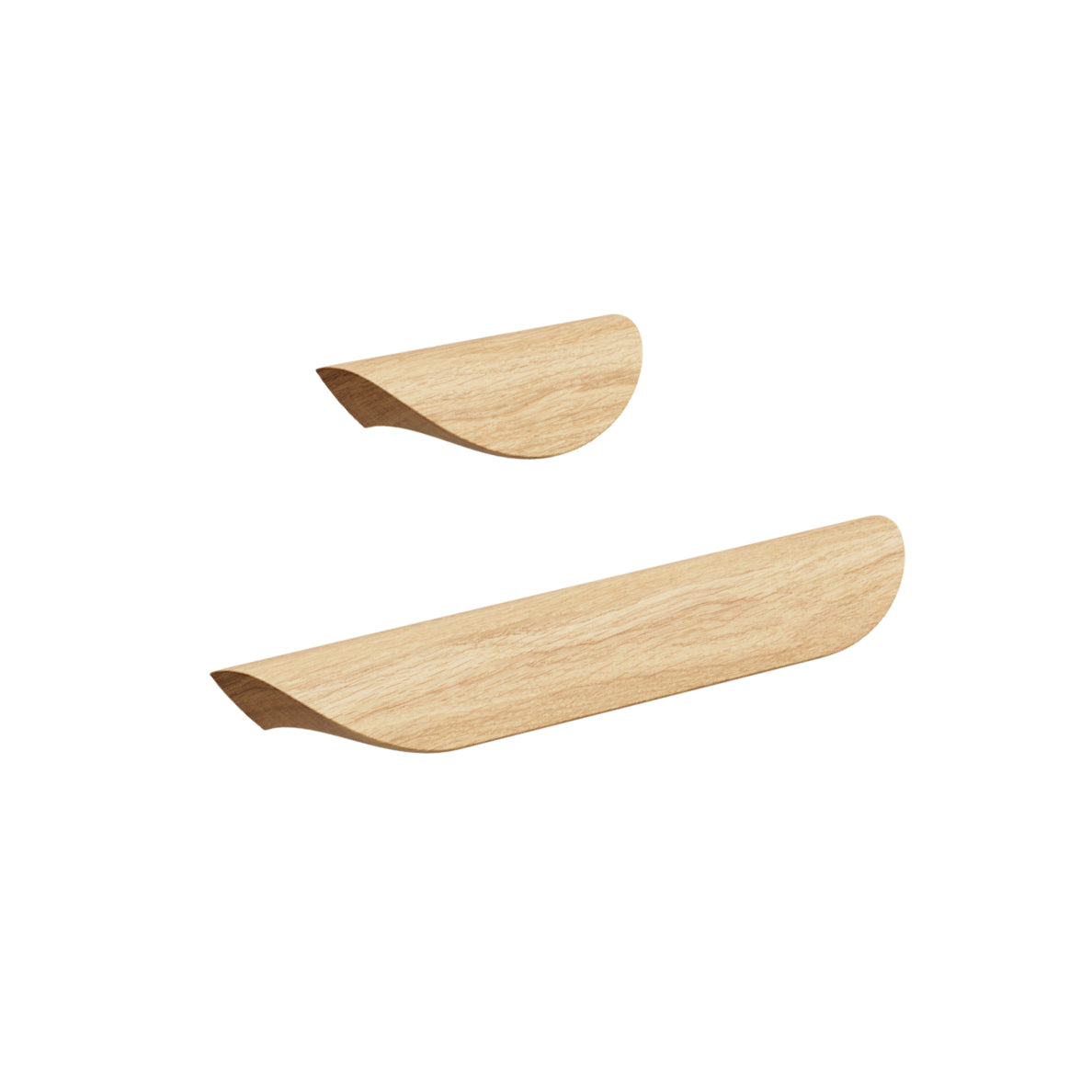 Lacquered Oak Wood "Archive" Tab Drawer Pulls - Forge Hardware Studio