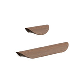 Lacquered Walnut Wood "Archive" Tab Drawer Pulls - Forge Hardware Studio