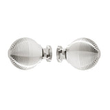 Glass Shower "Beehive" Round Polished Nickel Back to Back Door Knob - Industry Hardware