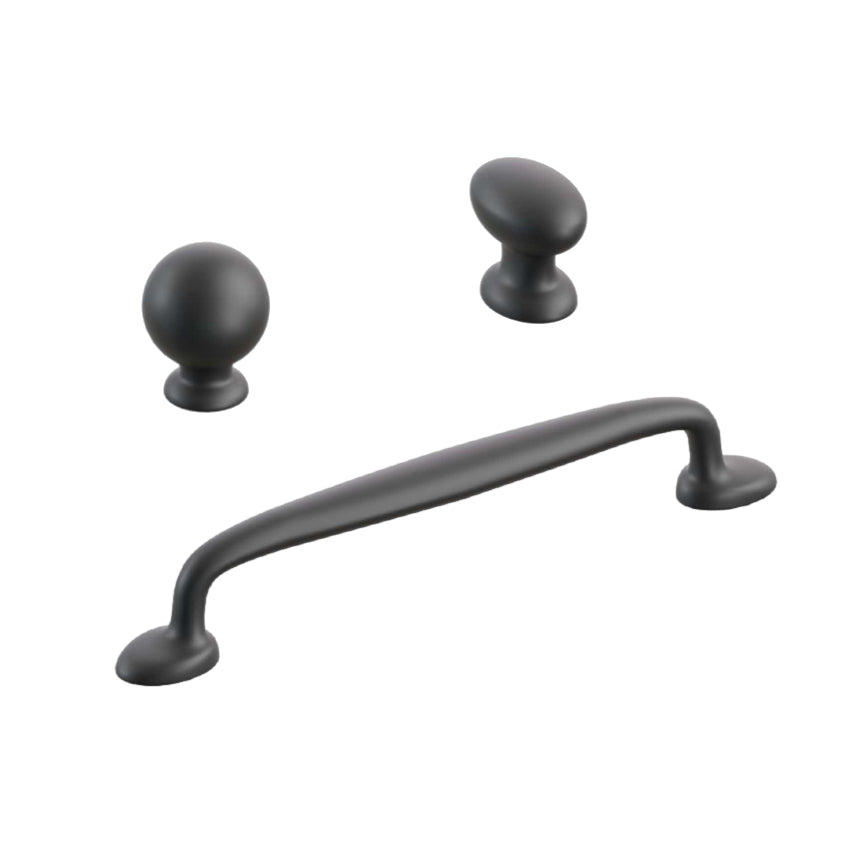 Matte Black Cabinet Hardware Estate Cabinet Knobs and Pulls