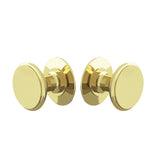 Polished Unlacquered Brass "Penny" Round Glass Shower Knob - Industry Hardware