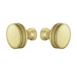 Distressed Brass "Knurled" Round Glass Shower Knob - Industry Hardware