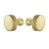 Distressed Brass "Knurled" Round Glass Shower Knob - Industry Hardware