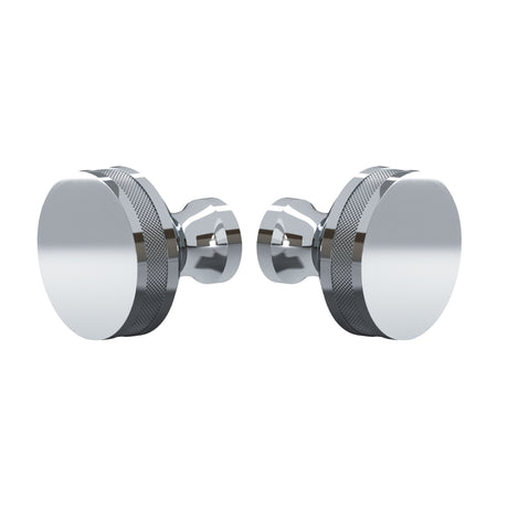 Polished Chrome "Knurled" Round Glass Shower Knob - Industry Hardware