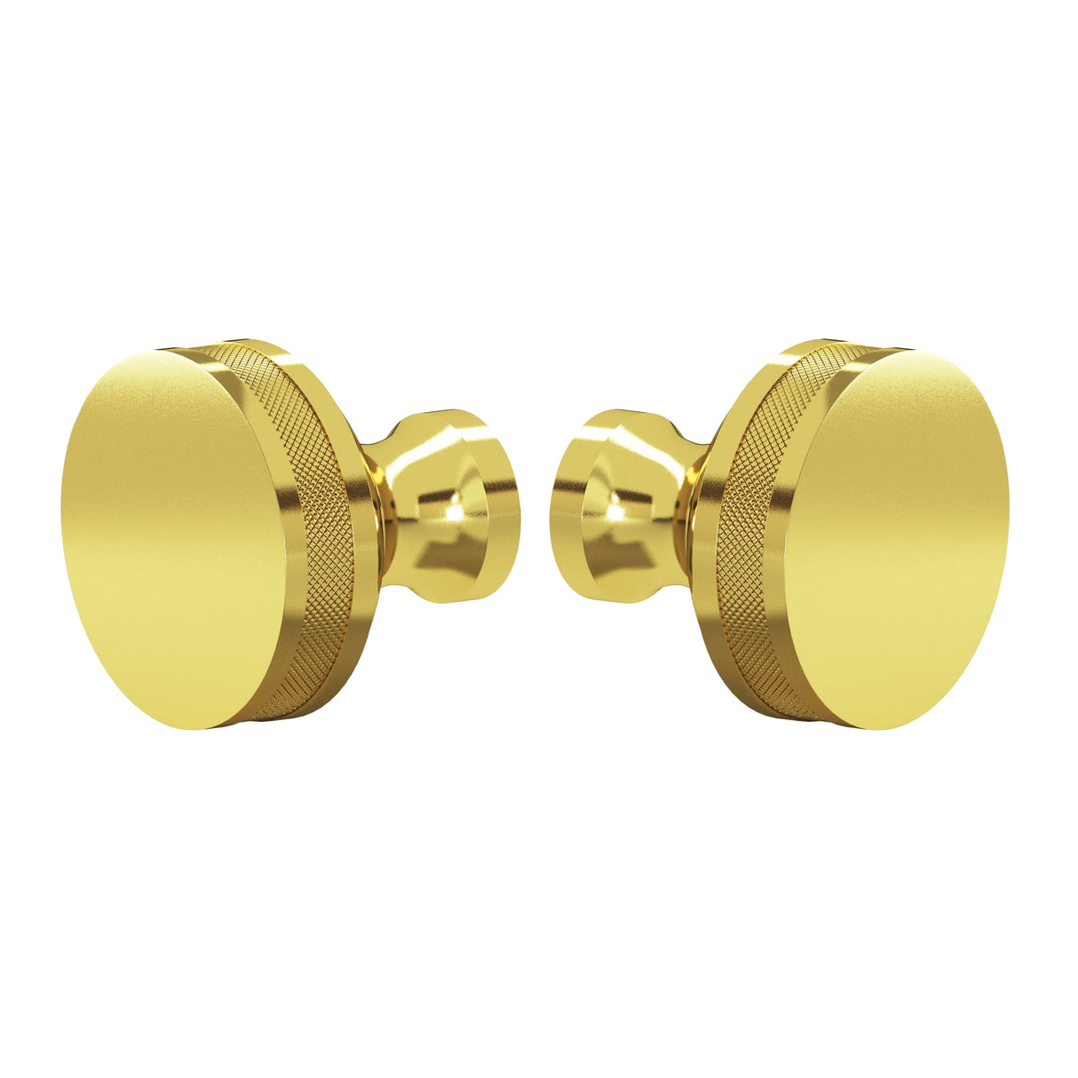 Antique Gold "Knurled" Round Glass Shower Knob - Industry Hardware