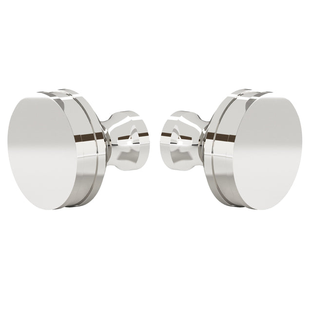 Polished Nickel "Charter" Round Glass Shower Knob - Industry Hardware