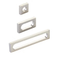 Brushed Nickel "Loop" Square Drawer Pulls and Cabinet Knobs - Forge Hardware Studio