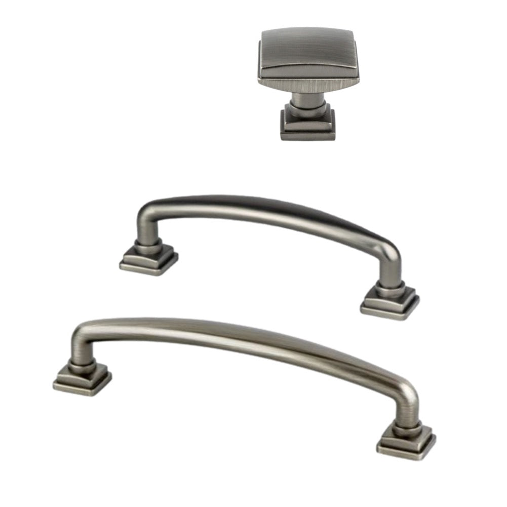 Kelly No.2 Cabinet Knob and Drawer Pulls in Dark Pewter - Forge Hardware Studio