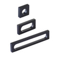 Matte Black "Loop" Square Drawer Pulls and Cabinet Knobs - Forge Hardware Studio