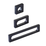 Matte Black "Loop" Square Drawer Pulls and Cabinet Knobs - Forge Hardware Studio