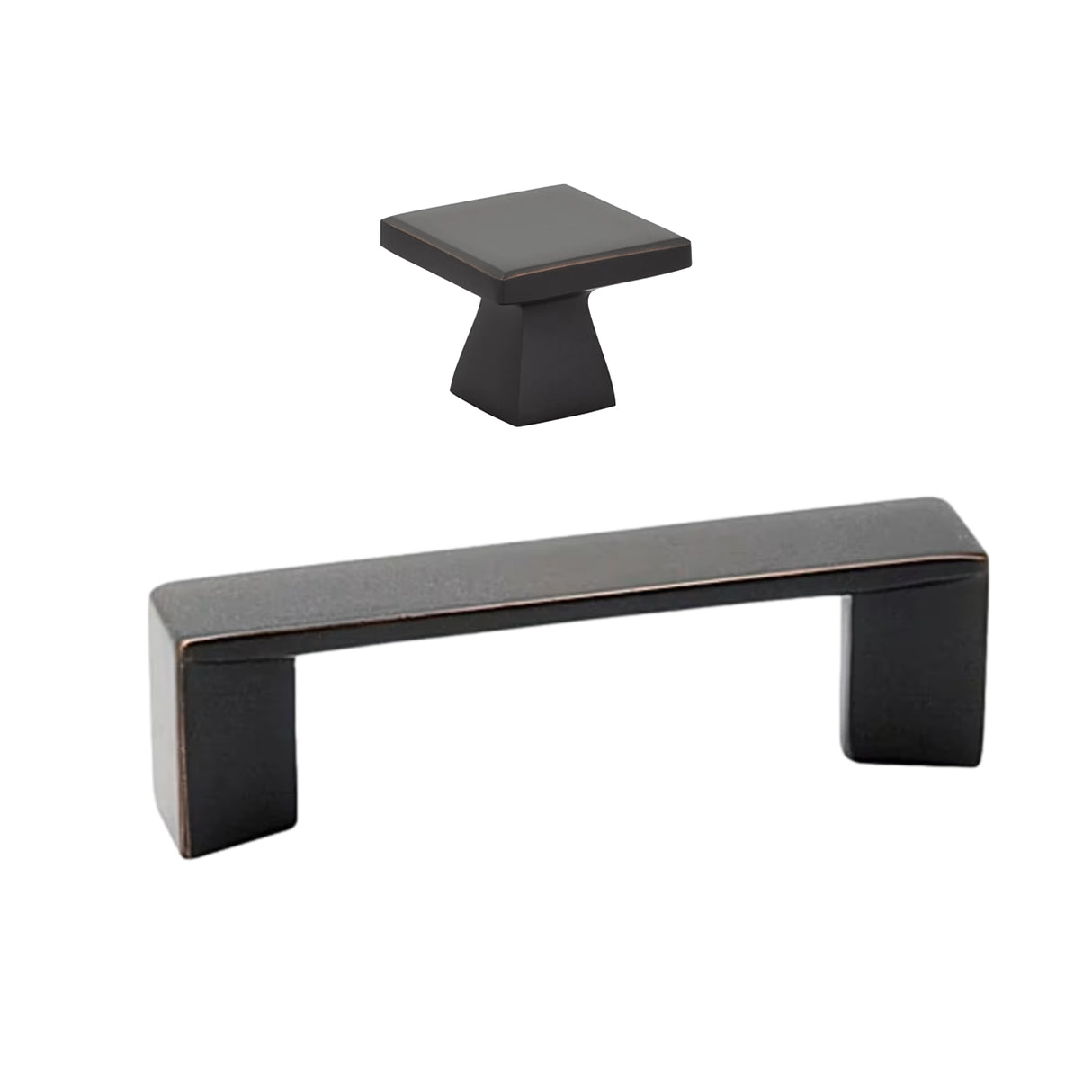 Oil Rubbed Bronze "Vita" Cabinet Knobs and Drawer Pulls - Forge Hardware Studio