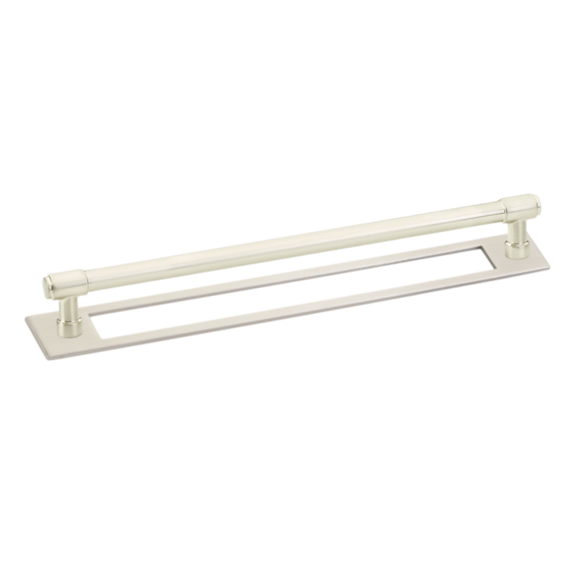 Satin Nickel Industrial Modern Pulls and Knob with Backplate
