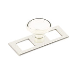Polished Nickel Industrial Modern Pulls and Knob with Backplate