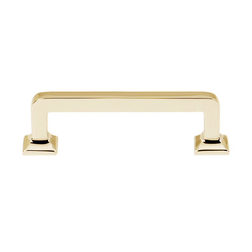 Unlacquered Brass "Kensington" Mission Style Cabinet Hardware - Forge Hardware Studio