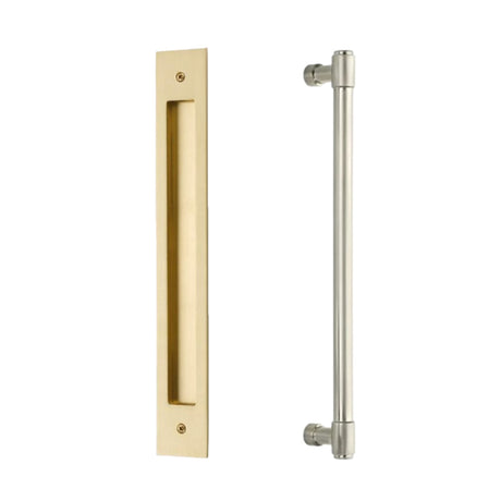 Door Flush Pull and 12" Handle Back to Back Hardware for Interior Sliding and Barn Doors - Industry Hardware