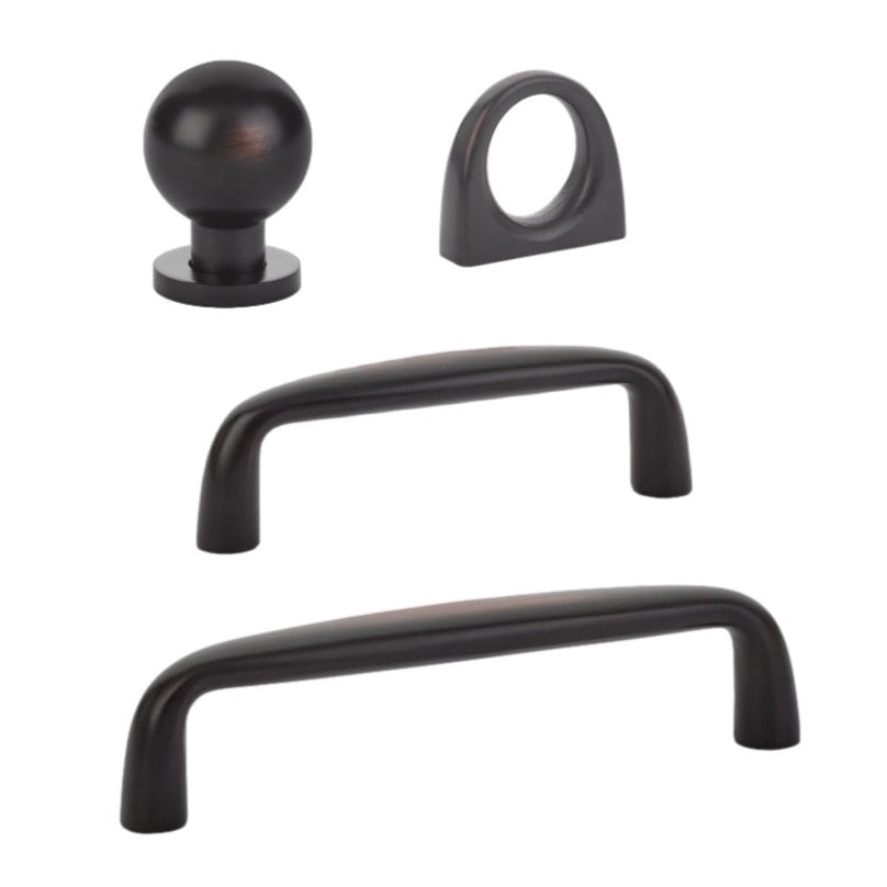 Omni Cabinet Knobs and Drawer Pulls in Oil Rubbed Bronze - Forge Hardware Studio