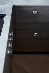 Satin Steel "Vibe" Cup Knob and Drawer Pull